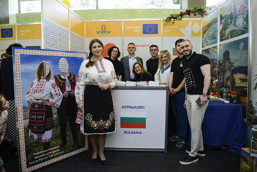 Table set up from Europe Day 2023. Image from EU in Georgia website
